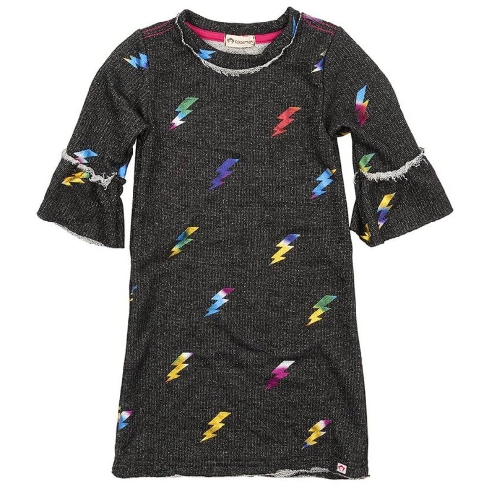 Appaman Kids Girl's Kathleen French Terry Dress Cool Black Size 8